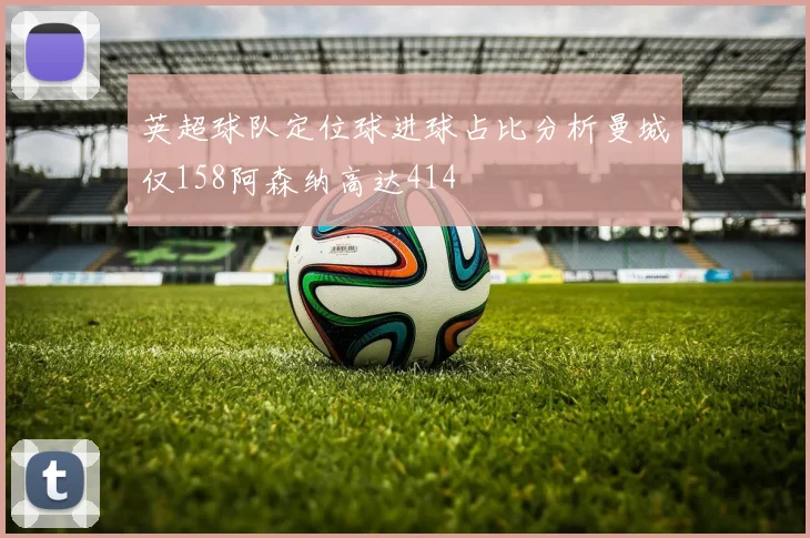 英超球队定位球进球占比分析曼城仅158阿森纳高达414